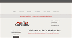 Desktop Screenshot of peakmotion.com