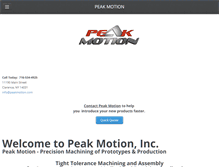 Tablet Screenshot of peakmotion.com